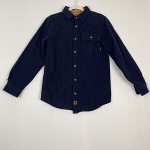 Legendary Whitetails‎ Flannel Mens S Navy Blue Thick Chamois Long Sleeve Outdoor